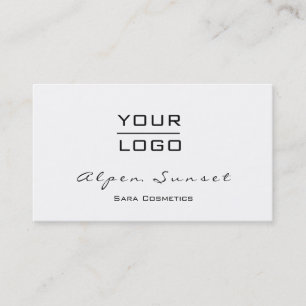 Logo Makeup Artist Black White Simply Business Card