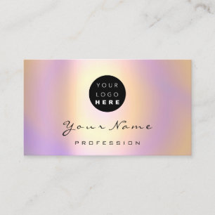 Logo Makeup Artist Hair Nails Abstract Purple Lux Business Card