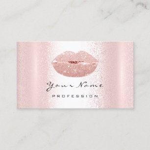 Logo Makeup Artist Professional Lips Kiss Blush Business Card