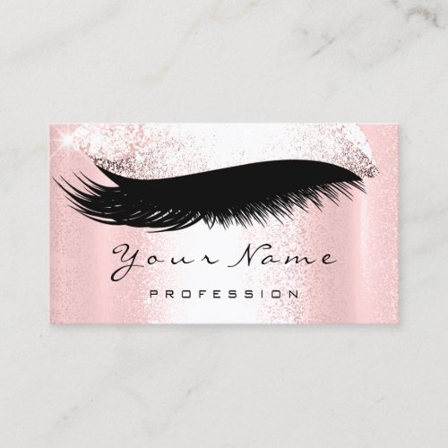 Logo Makeup Artist Professional Lux  Pink Lashes Business Card