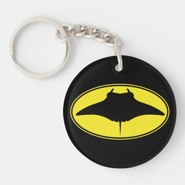 Logo Manta Ray Keychain (Front)