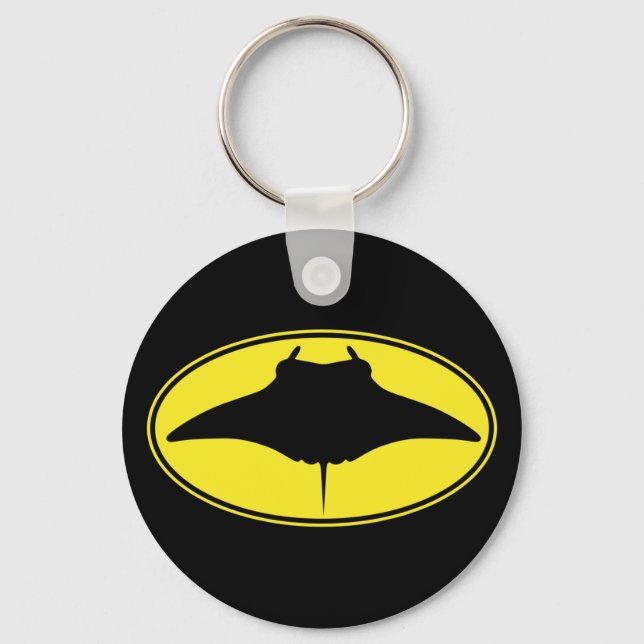 Logo Manta Ray Keychain (Front)
