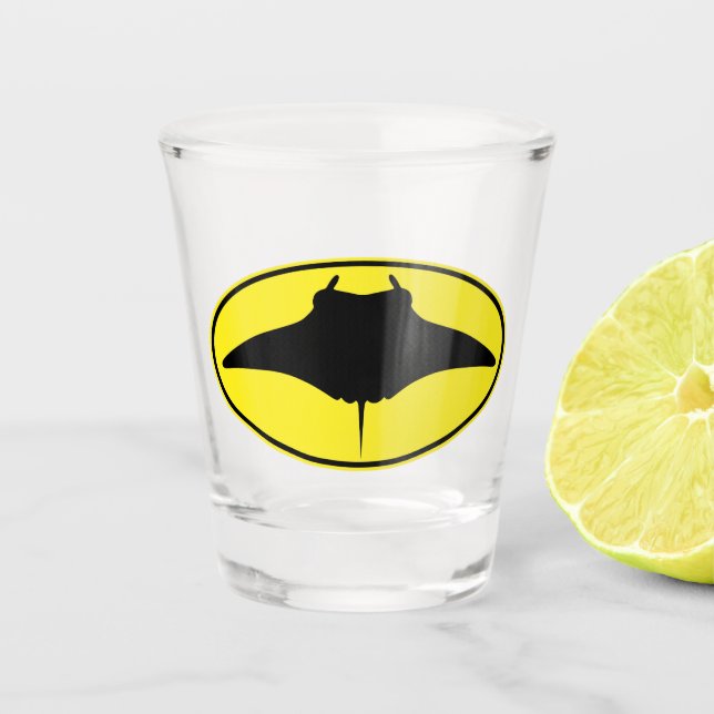 Logo Manta Ray Shot Glass (Front)