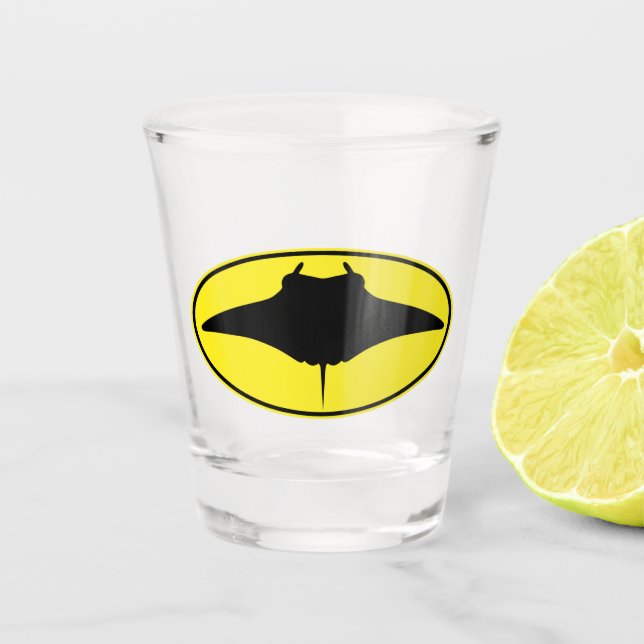 Logo Manta Ray Shot Glass (Front)