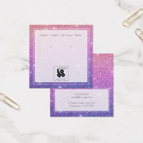 Logo Mermaid Ombre Glitter Earring Display Cards