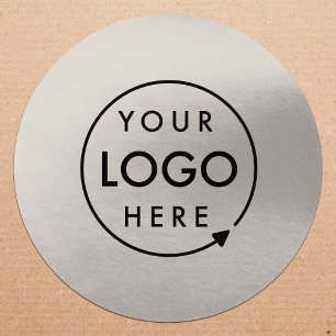 Logo Metallic Sticker Roll   Business Brand Labels