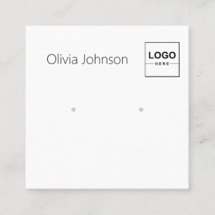 Logo Minimal Jewelry Earring Display Business Card