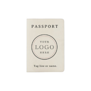 Logo Minimal Name Monogram Passport Holder