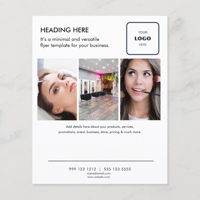 Logo Minimal Photo Business Marketing Flyer (Front)