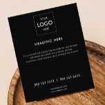 Logo Minimal White Business Black Flyer<br><div class="desc">Simple business flyer.</div>