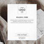 Logo Minimal White Business Marketing Flyer<br><div class="desc">Simple business flyer.</div>