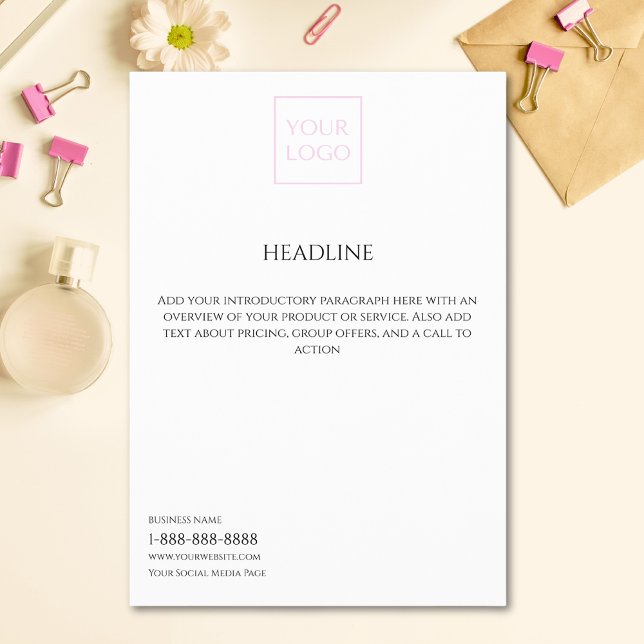 Logo Minimal White Business Marketing Flyer (Creator Uploaded)