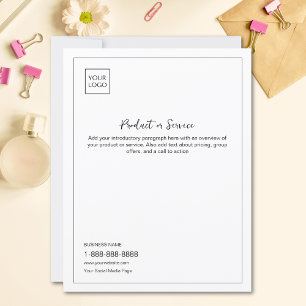 Logo Minimal White Business Marketing Flyer