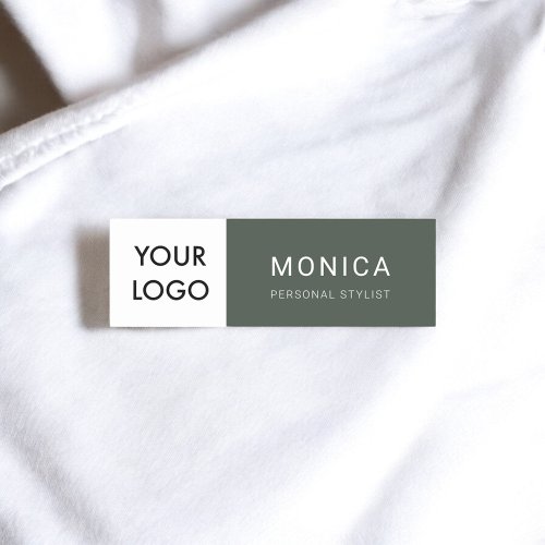 Logo Minimalist Green Name Tag