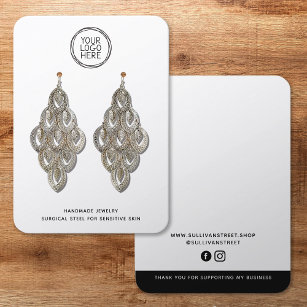 Logo Minimalist Jewelry Display Card