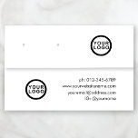 Logo Minimalist Jewelry Earring Display Mini Business Card