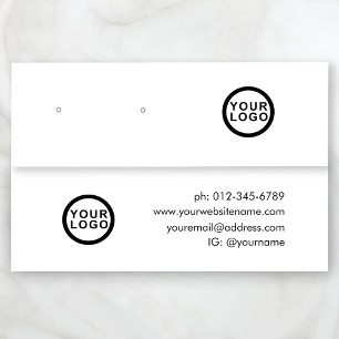 Logo Minimalist Jewelry Earring Display Mini Business Card