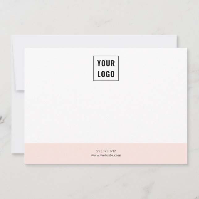 Logo Minimalist Simple Note Card (Front)