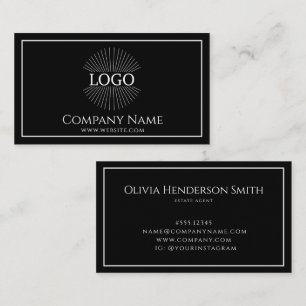 Logo Minimalistic Black Business Card