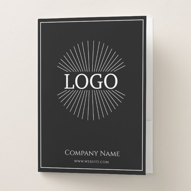 Logo Minimalistic Black  Pocket Folder (Front)