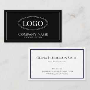 Logo Minimalistic Black & White Business Card