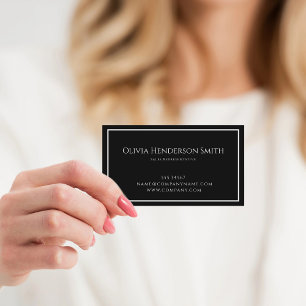 Logo Minimalistic White and Black Business Card