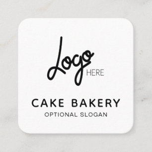Logo Modern Bakery Business Card Black White