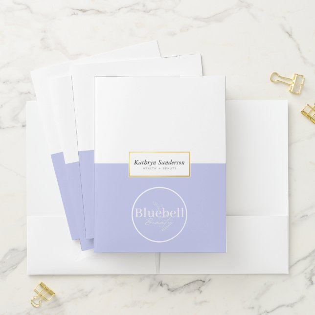 LOGO modern business BLUEBELL BEAUTY Pocket Folder (In Situ)