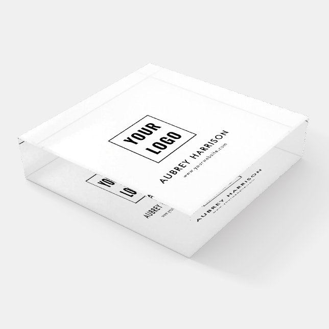 Logo Modern Professional Paperweight (Angled)