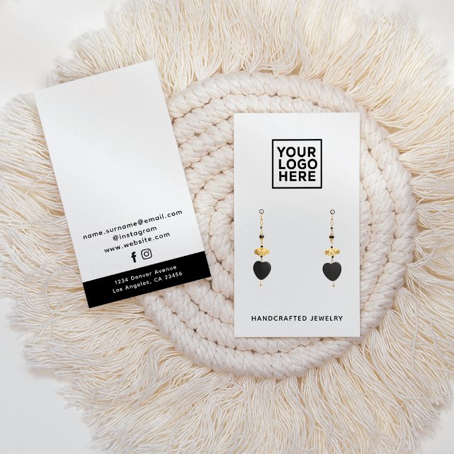 Logo Modern Simple Jewelry Earring Display Card (Creator Uploaded)