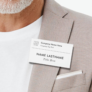 Logo Modern Simple Minimalist White Large Title Name Tag