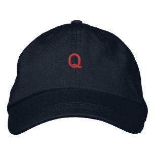 Logo Monogram "Q" Initial Personalized Navy Color Embroidered Baseball Cap