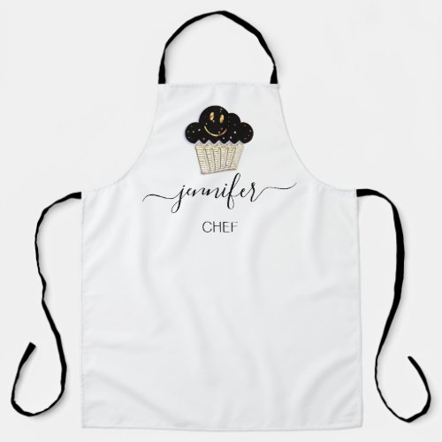 Logo Muffins Bakery Catering Cakes Gold Smile Apron