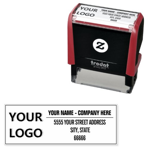 Logo Name Address Framed Design Stamp Professional