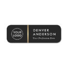 Logo, name and title classy black golden divider