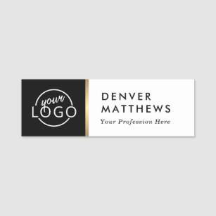 Black And White Name Tags | Zazzle