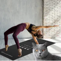 Logo Name Company Black White Promotional Instagra Yoga Mat Zazzle