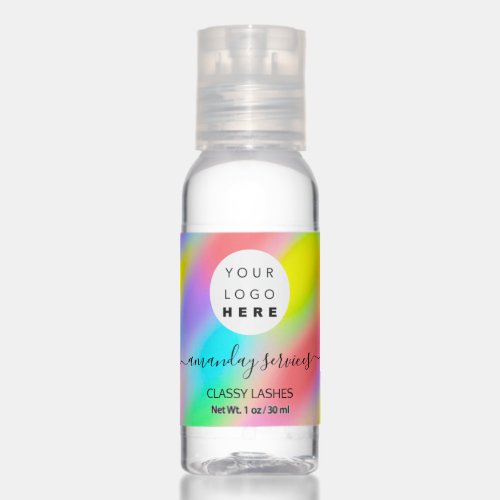 Logo Name Holographic Rainbow Color Therapy Hand Sanitizer