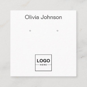 Logo Name Jewelry Earring Display Business Card
