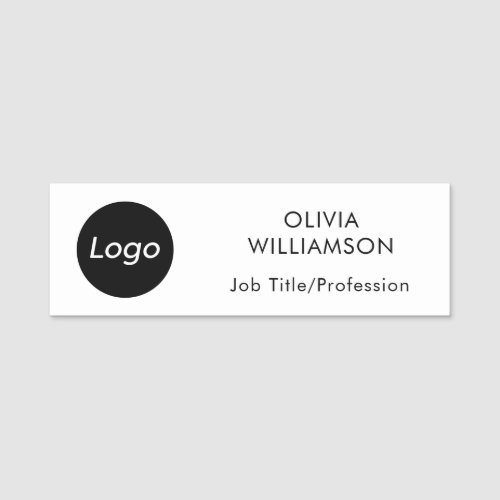 Logo Name Job Title Professional Name Tag