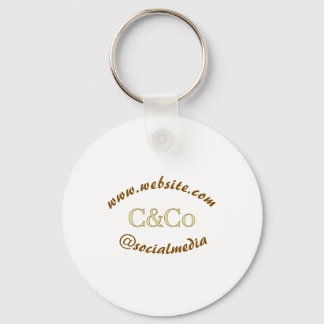 logo name letter company social media website simp keychain