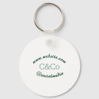 logo name letter company social media website simp keychain