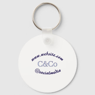 logo name letter company social media website simp keychain