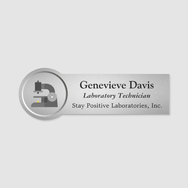 Logo Name Tag Small Business Employee Badge (Front)