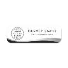 Logo name title black white faux silver gradient