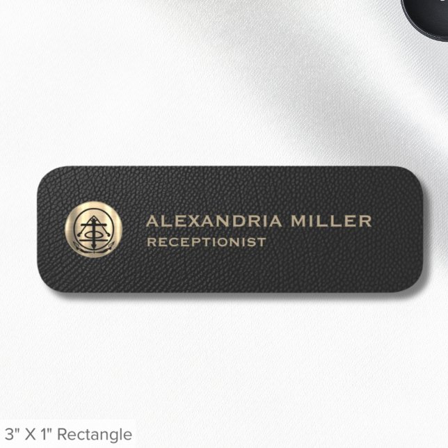 Logo Name Title Customizable Gold Logo Name Tag (Creator Uploaded)