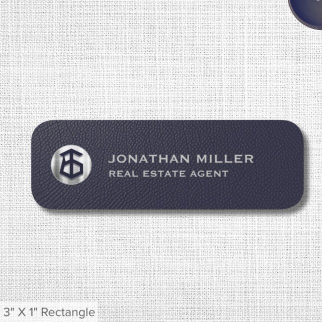 Logo Name Title Customizable Realtor Name Tag (Creator Uploaded)