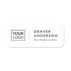 Logo name title light gray divider white