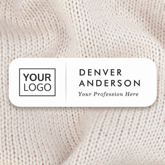 Logo name title light gray divider white tag
