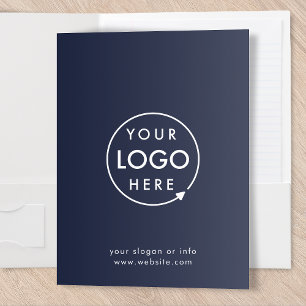 Logo Navy Blue   Business Professional Minimalist  Pocket Folder